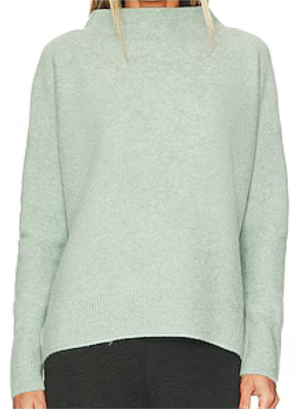 Funnel neck wool sweater